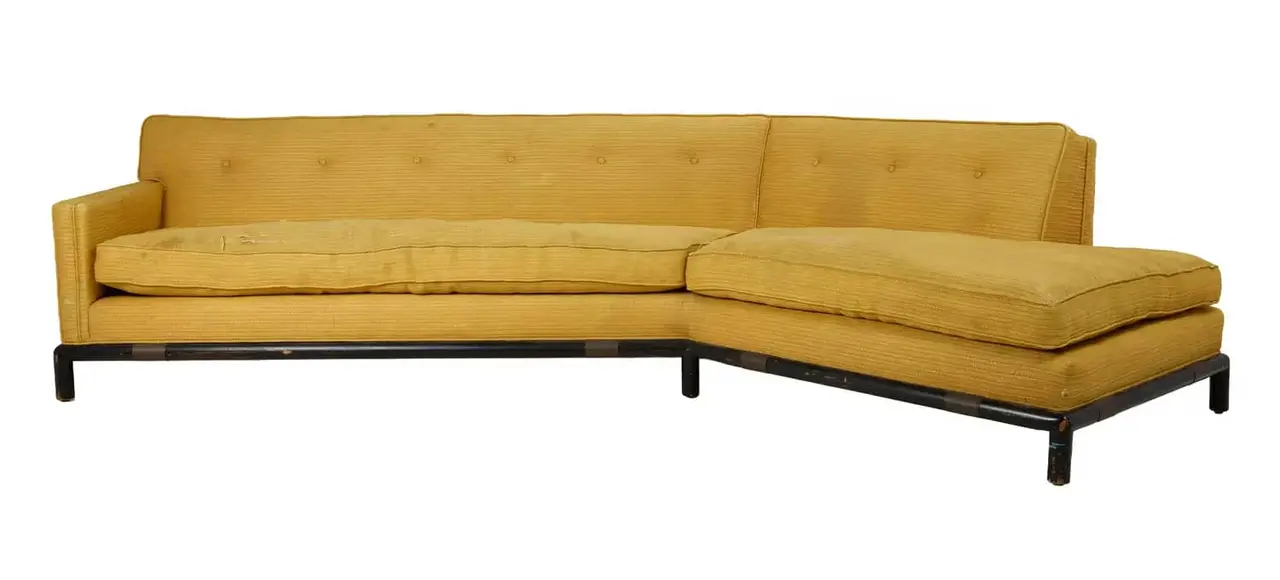 Sofá amarillo mid century - Marilyn Monroe