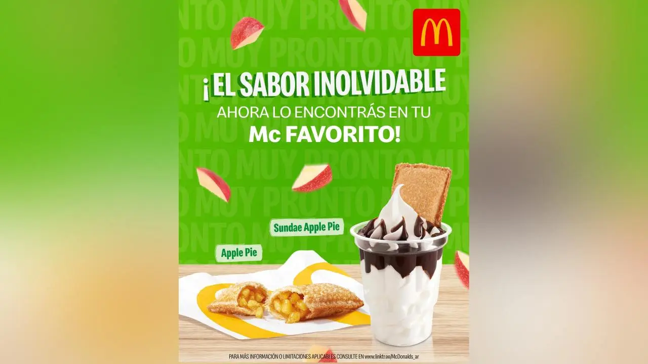 Así promocionó McDonald's su nuevo postre: el Apple Pie que se combina con Sundae