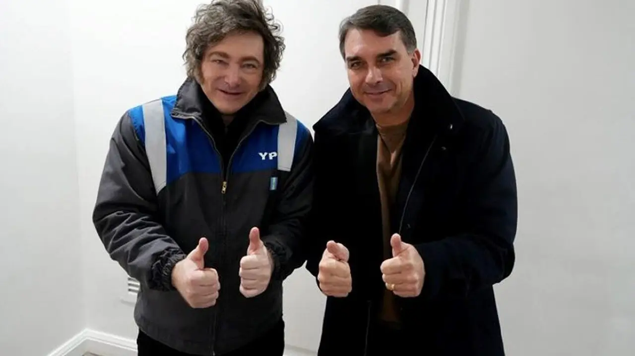 Javier Milei y Flavo Bolsonaro
