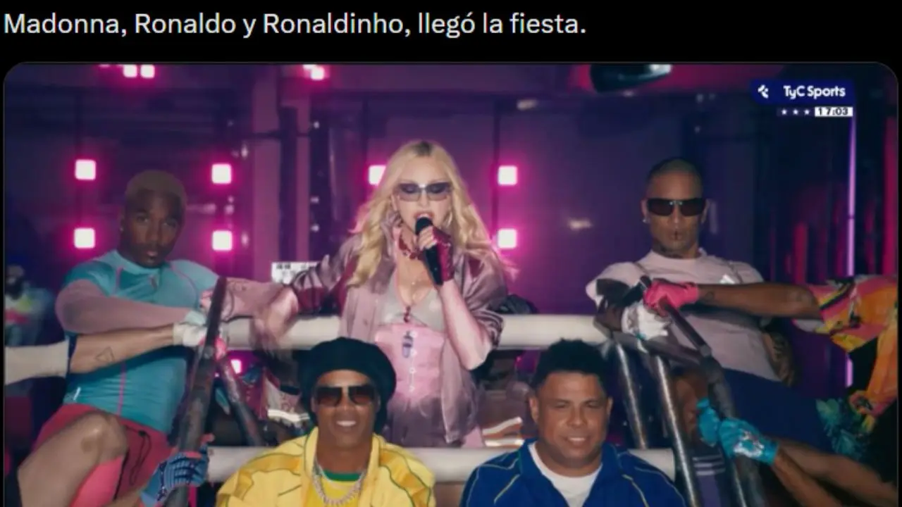 La sorpresiva aparición de Ronaldinho y Ronaldo con Madonna se llevó varios comentarios