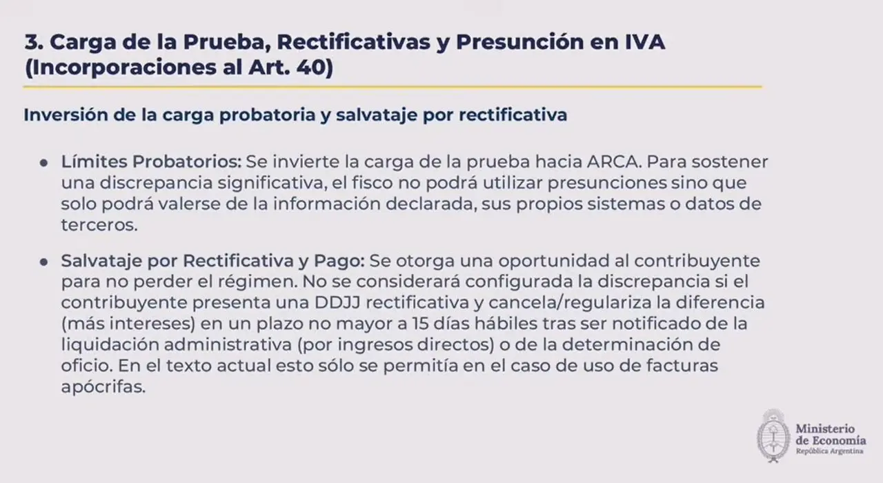 Inversión de la carga probatoria, otro de los cambios clave
