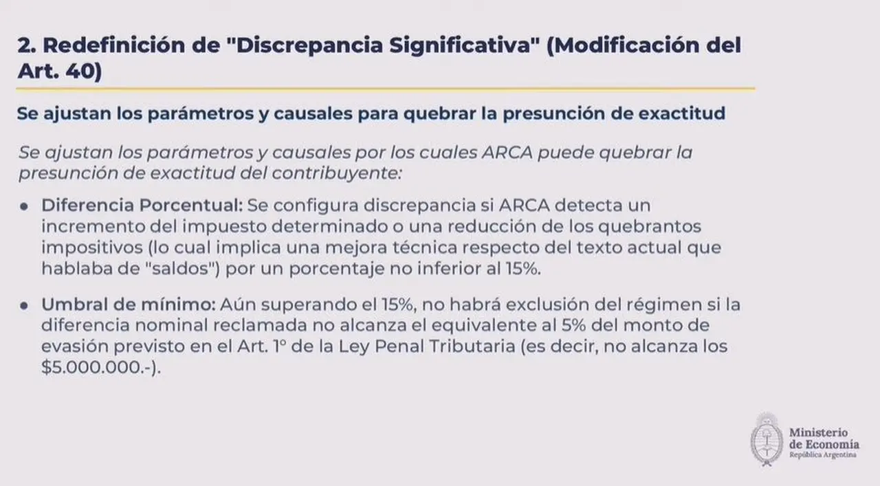 Cambios en 'discrepancia significativa'