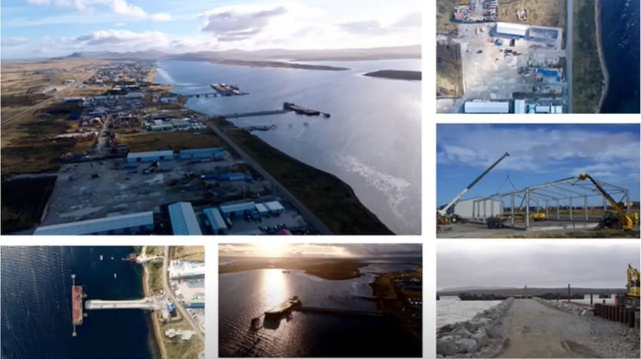 La petrolera responsable de la operación mostró el avance de obras en Puerto Argentino