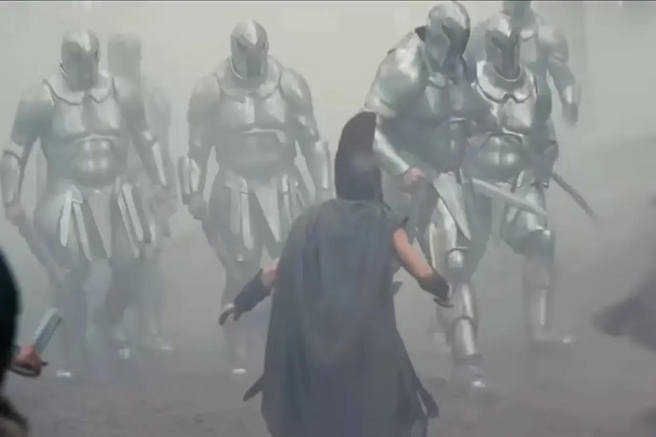 Parte de la escena que fue filmada con la doble de Matt Damon