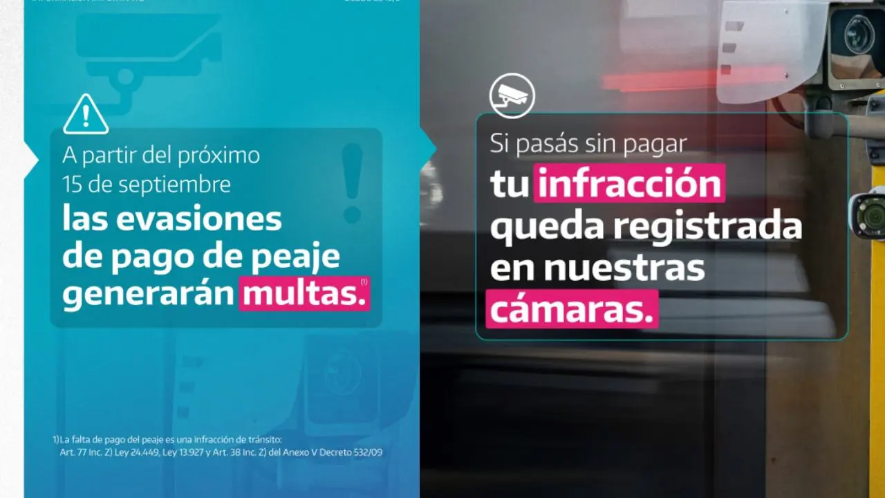 AUBASA comenzará a cobrar multas a quienes no paguen el peaje al pasar por sistema sin cabina