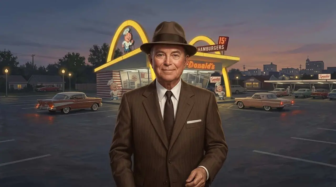 Ilustración de Ray Kroc, de McDonald's