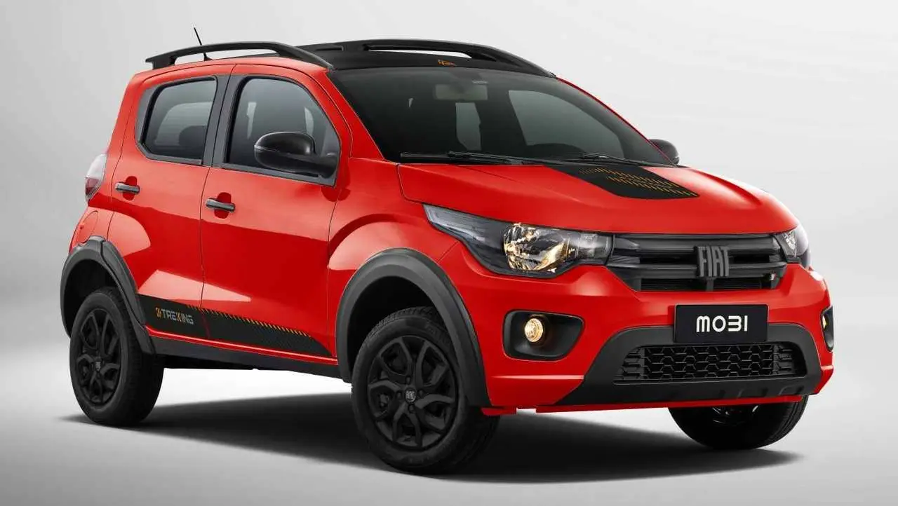 Fiat Mobi de perfil foto oficial.