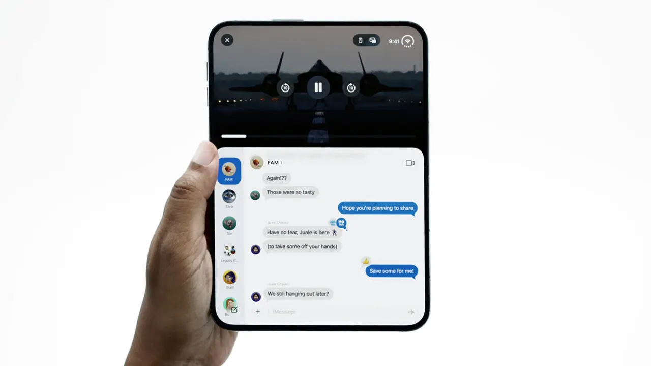 iPhone Duo es el primer celular plegable de Apple. Foto de iProfesional