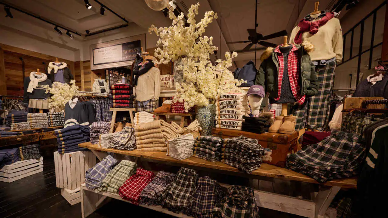 Local Superdry por dentro repleto de prendas (Gentileza Superdry)