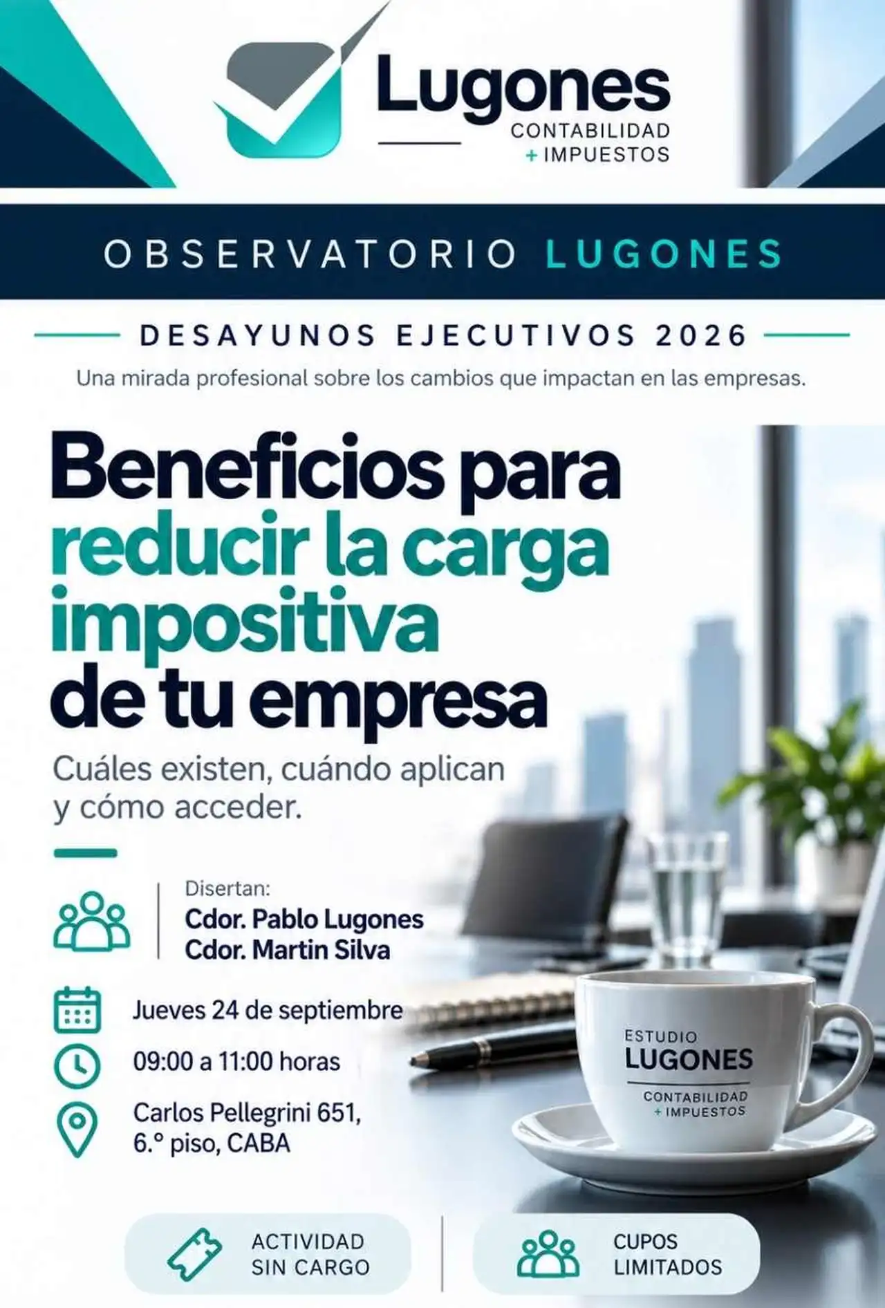 Textos referidos a un desayuno de trabajo sobre beneficios impositivos