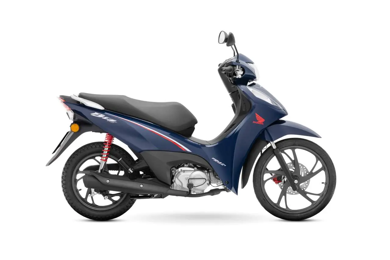 Honda Biz de perfil. foto oficial.