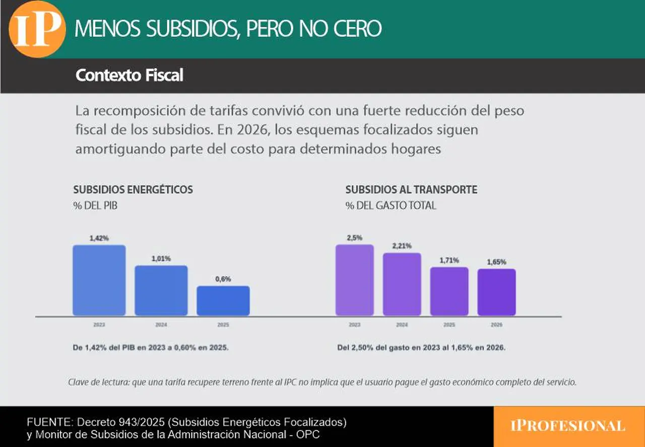 Infografía sobre subsidios con datos del Monitor de Subsidios de la Administración Nacional