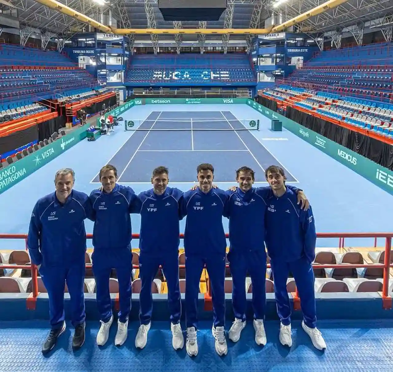 Los jugadores de tenis de la selección argentina que competirán la Davis contra Turquía