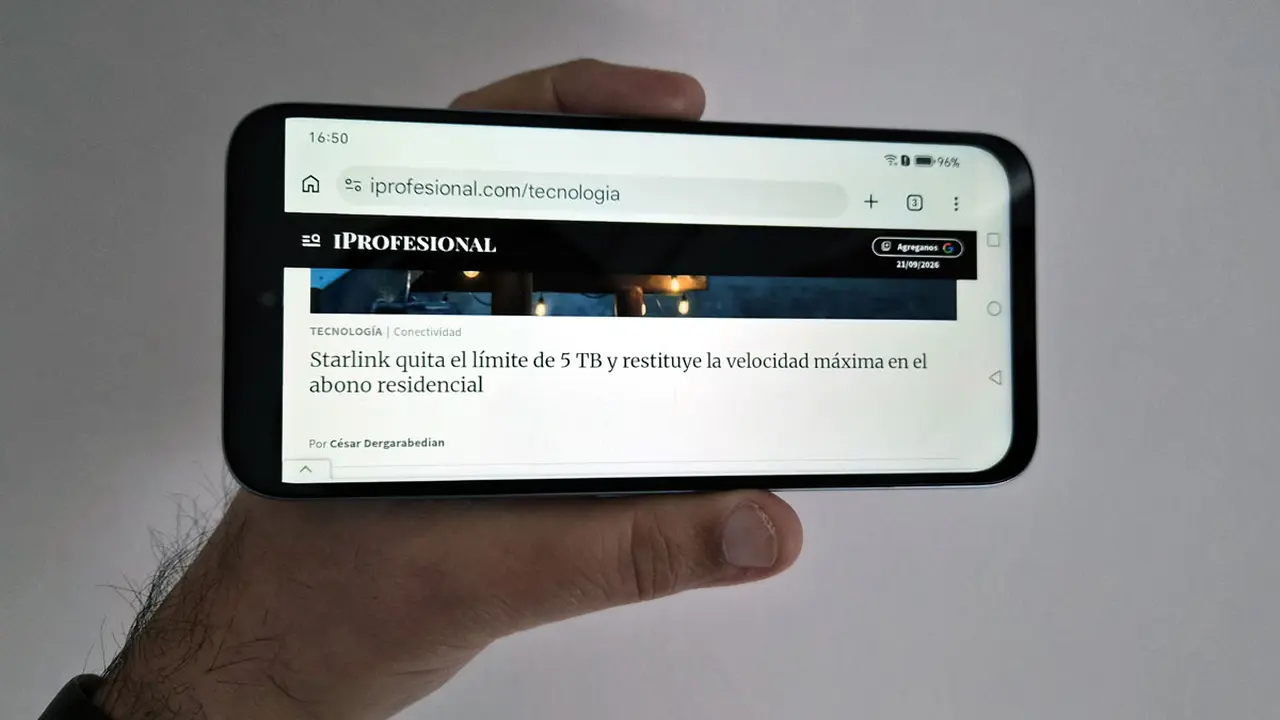 El Honor X7e apunta a quienes priorizan la duración de la batería. Foto de iProfesional