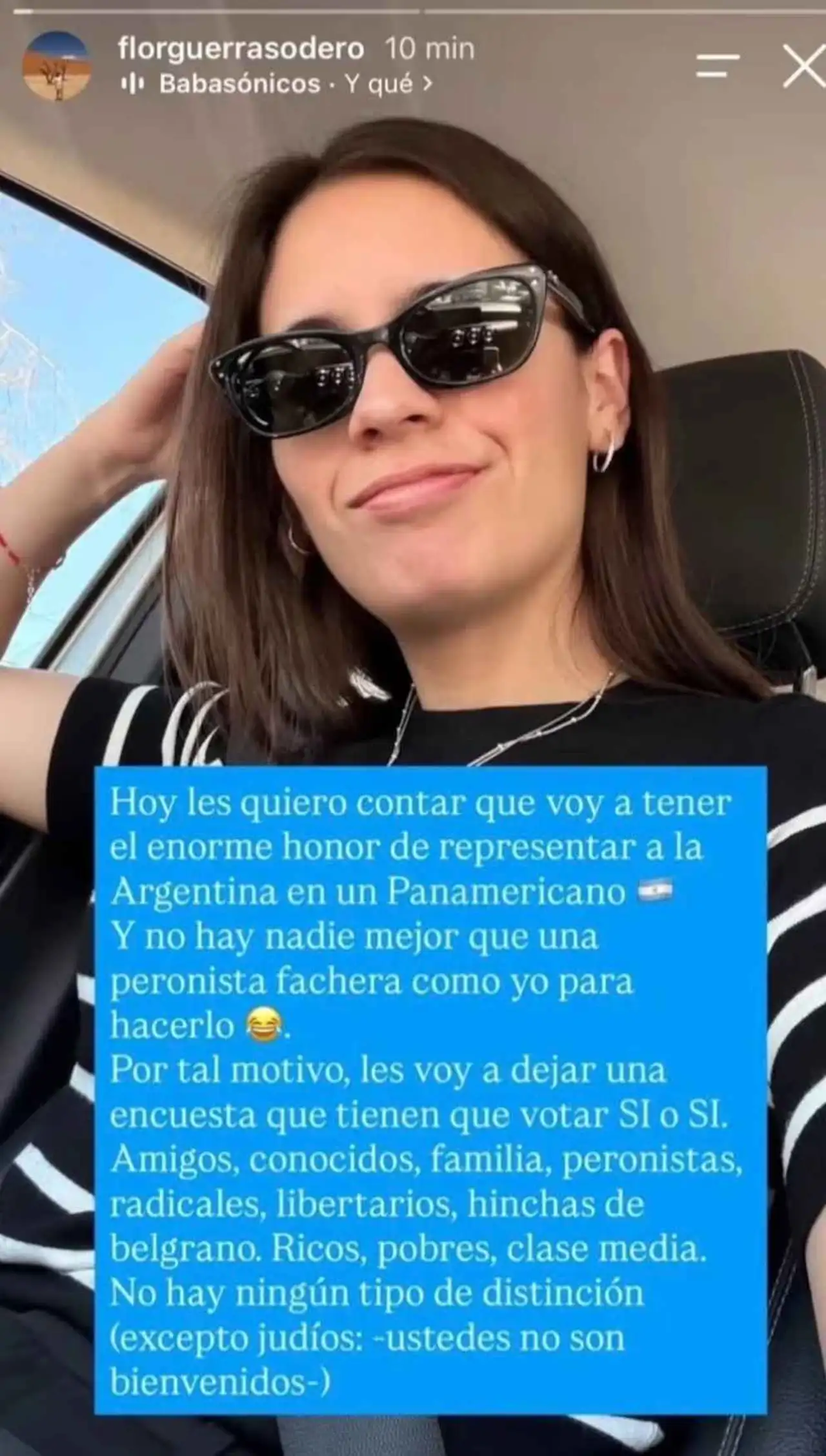 La jugadora realizó una publicación en redes sociales que derivó en su apartamiento de l