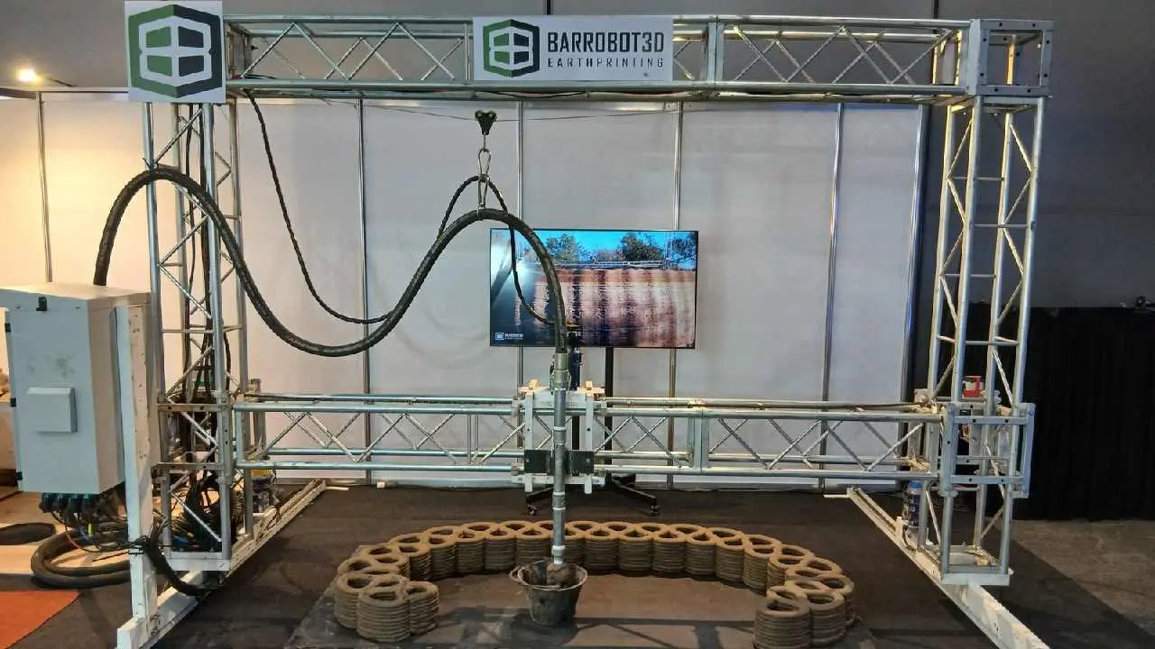 Máquina impresora 3D utilizada para la construcción de viviendas