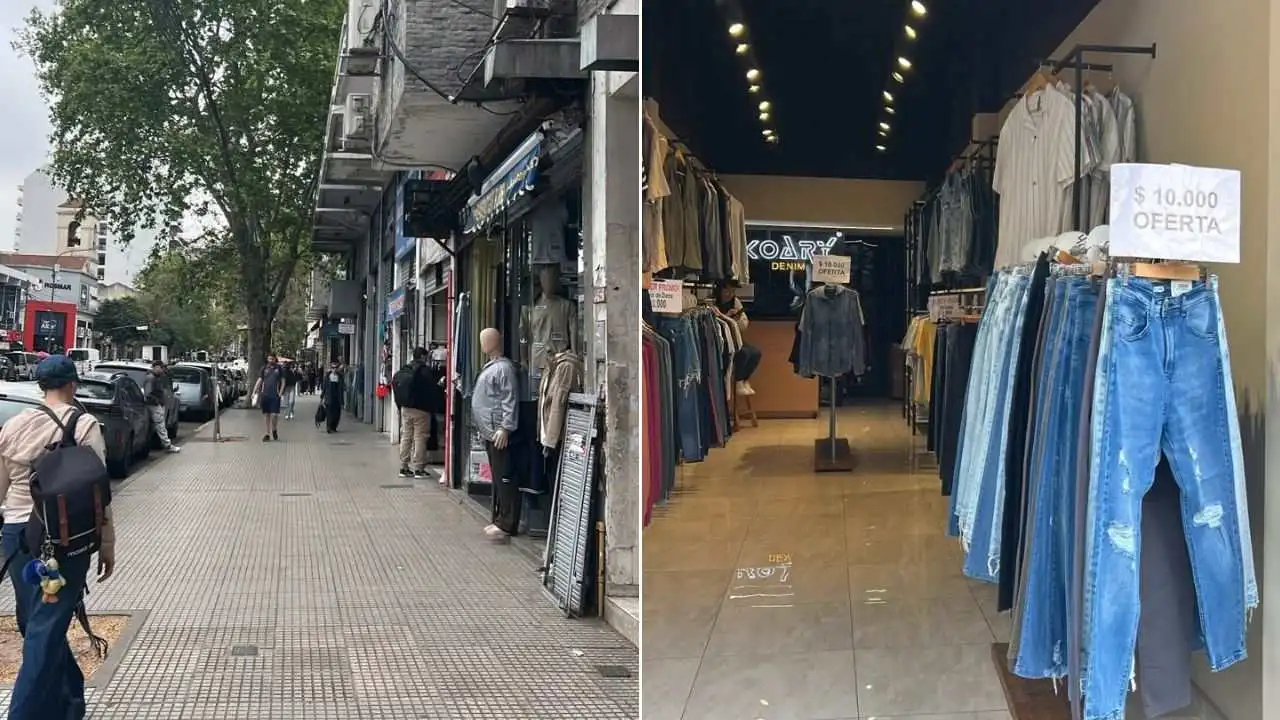 Locales y calles vacías en la calle Avellaneda, pleno corazón de Flores