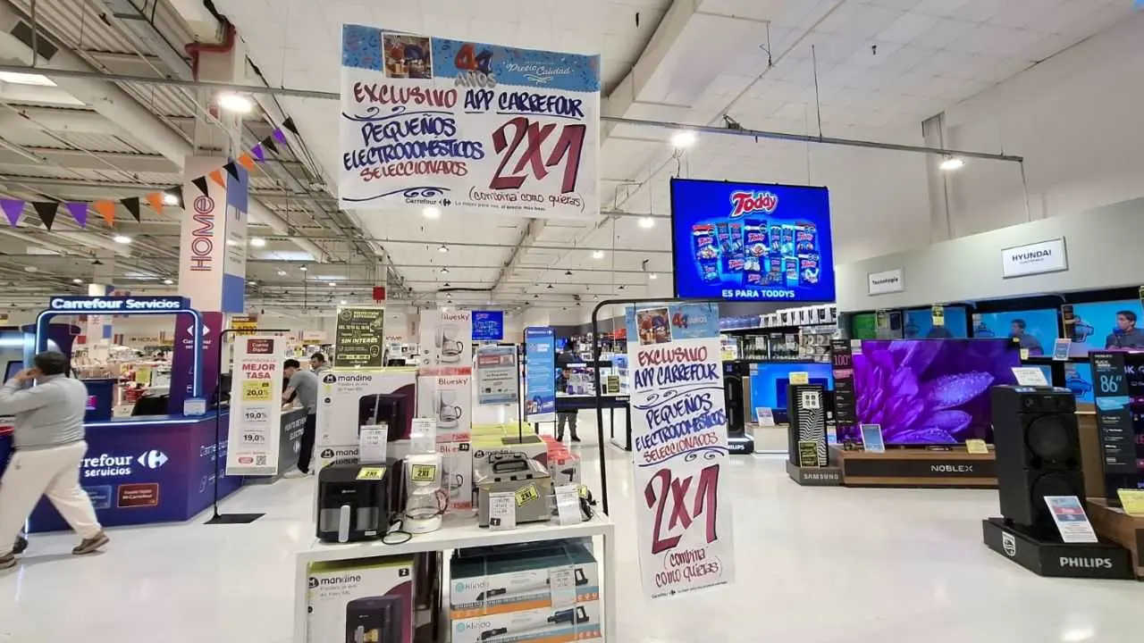 Carrefour lanzó 2x1 en pequeños electrodomésticos. Imagen propia de iProfesional