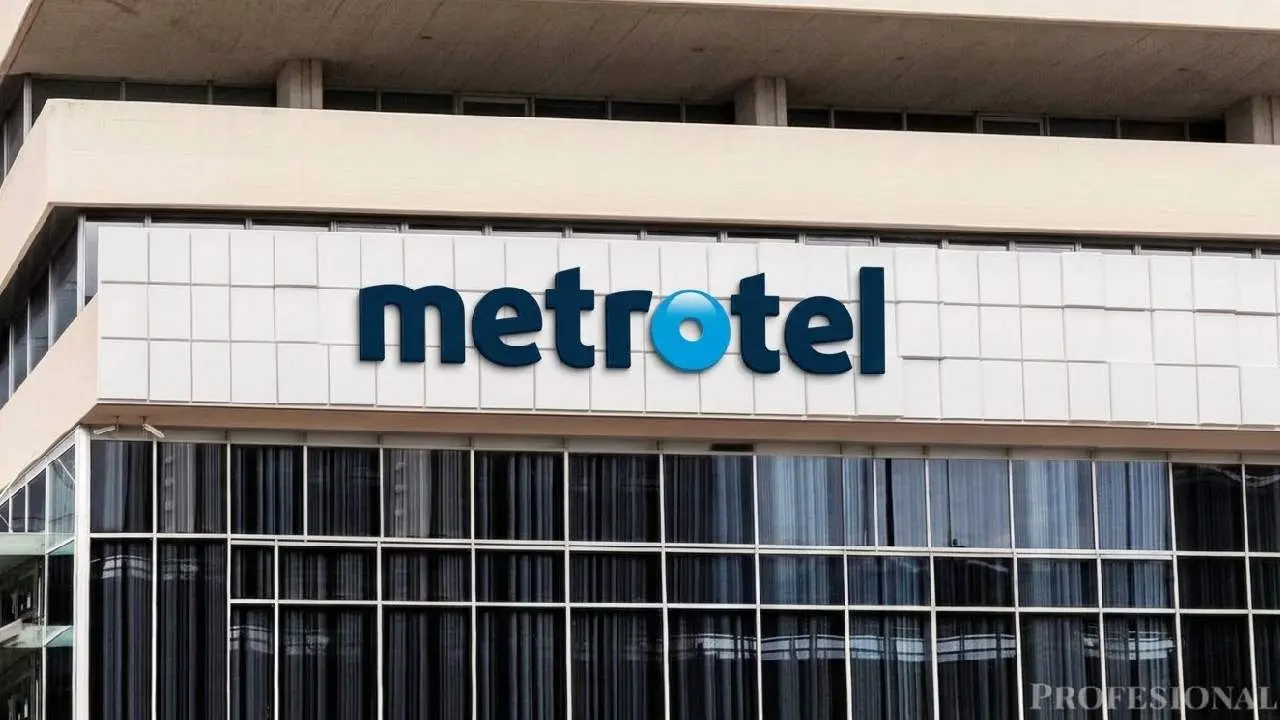 Fachada de edificio con cartel de Metrotel