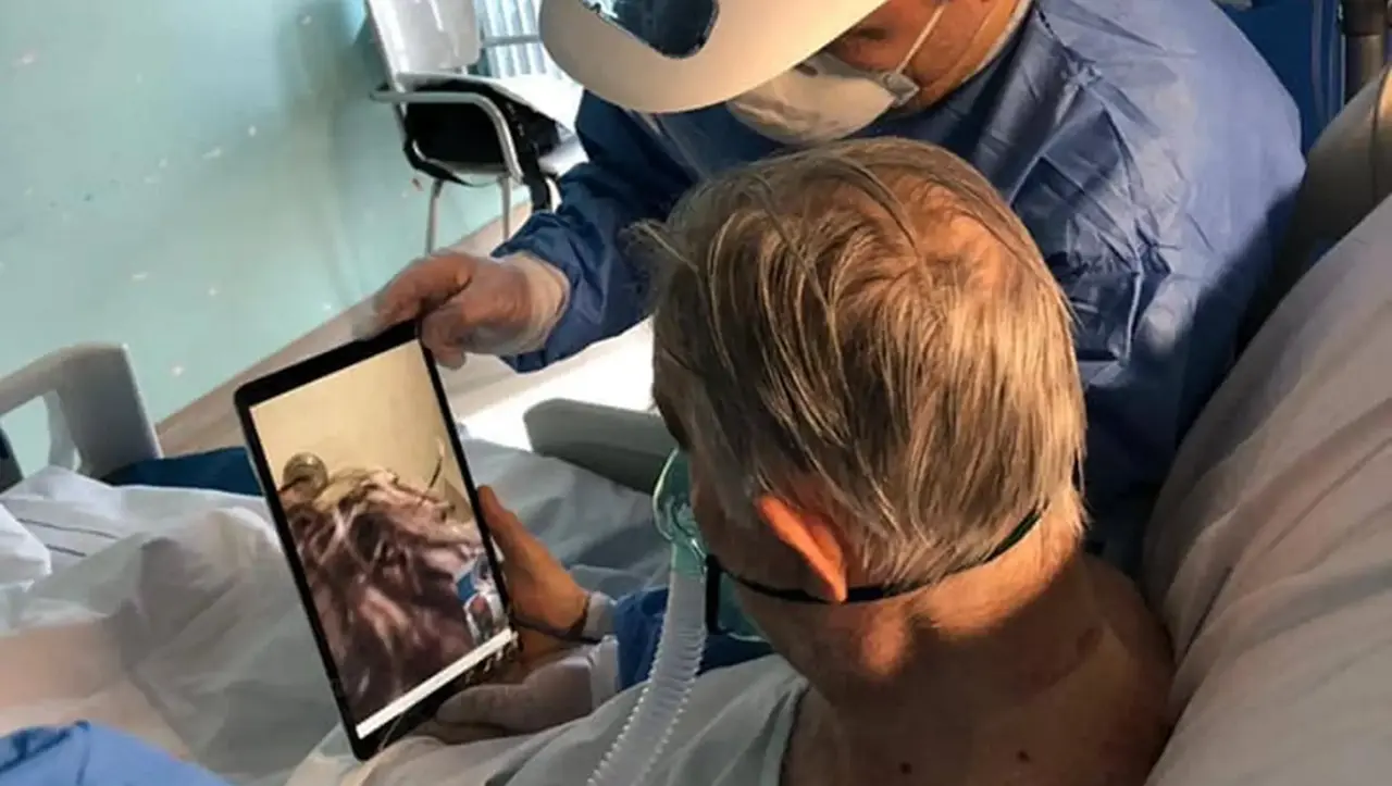 "El derecho a decir adiós": pacientes terminales en Italia se despiden de sus familias por videollamada
