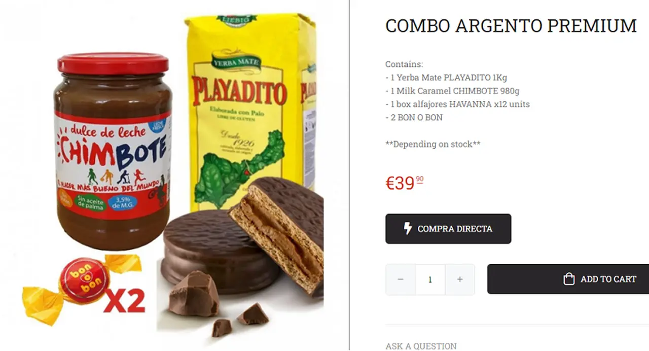 Combo argentino para comprar en Dublin.