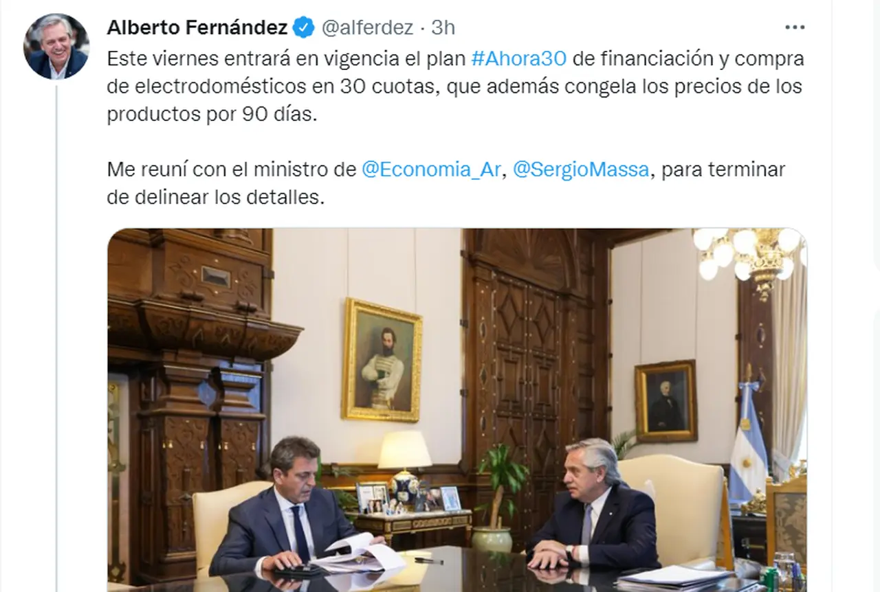 El Presidente anunció un nuevo plan de incentivo al consumo y para contener el aumento de los precios.