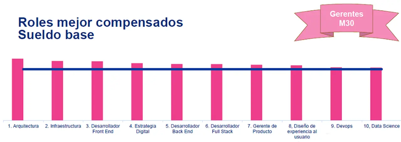 Los trabajos digitales mejor pagos de la Argentina: nivel gerencial (Mercer)