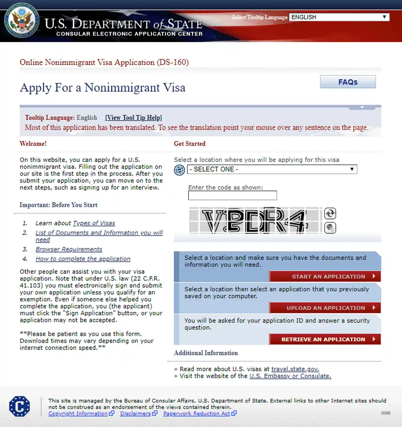 El formulario 160 es esencial para obtener la visa en Estados Unidos