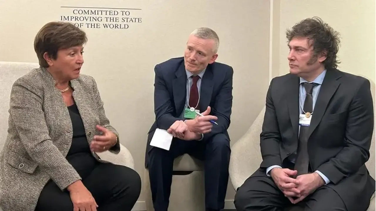 Javier Milei estuvo con Kristalina Georgieva en Davos.