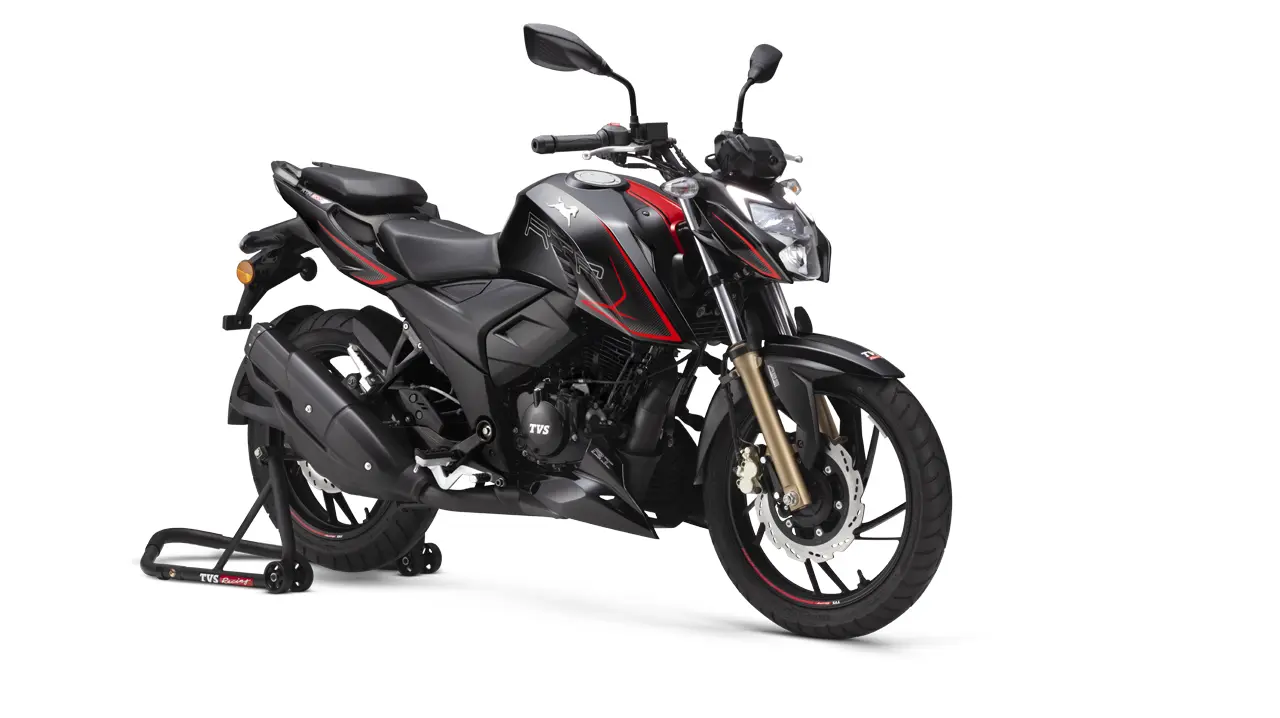 La moto RTR 200, la más grande de TVS, hasta el momento.