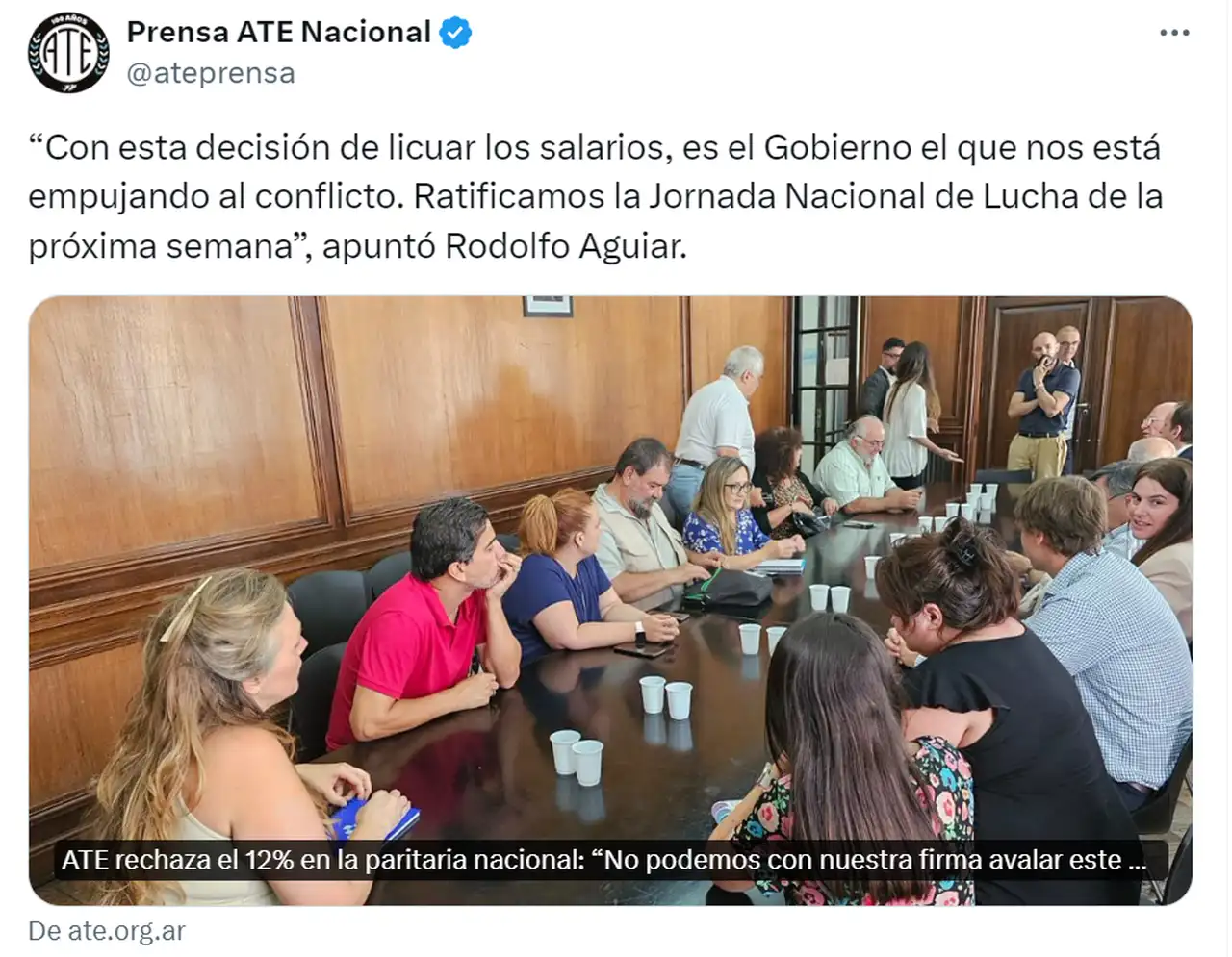 Por segundo mes consecutivo, los gremios de trabajadores estatales reciben
