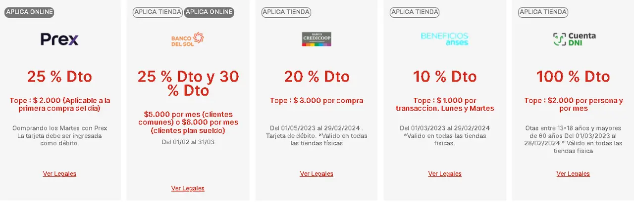 El principal descuento de los martes es el 25 por ciento on Prex