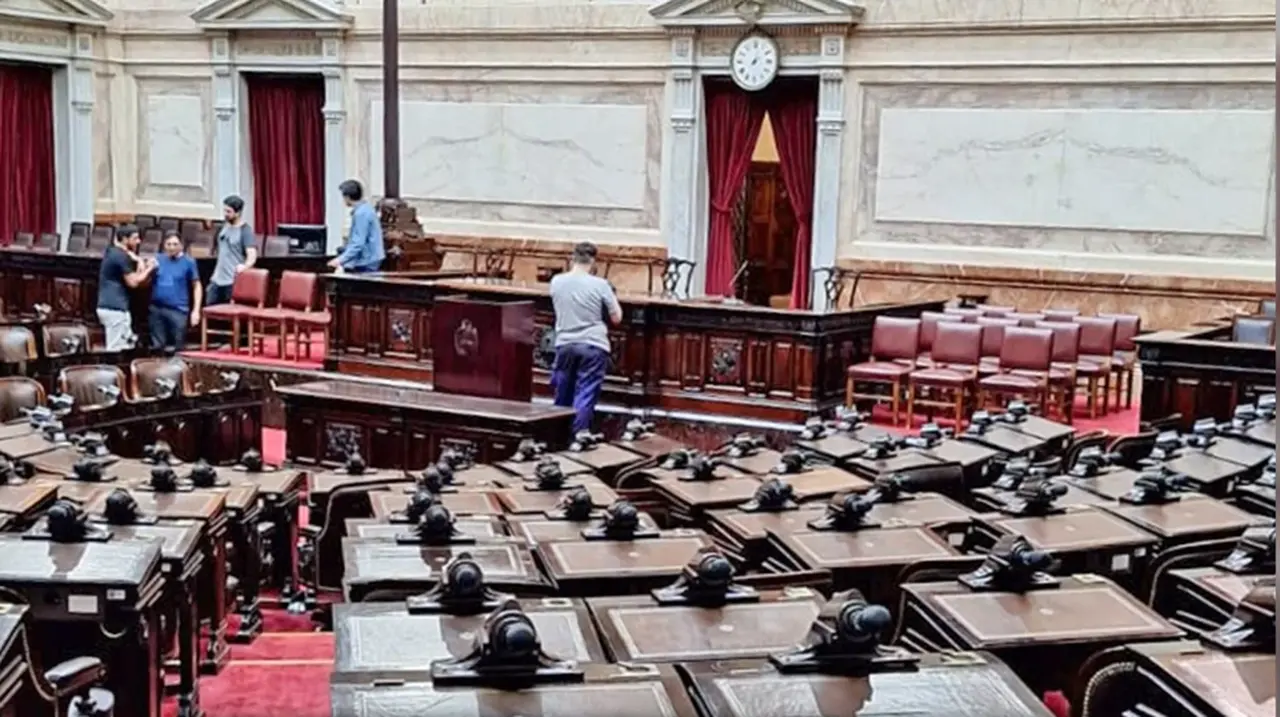 El Congreso, en los preparativos previos al discurso: Milei quiso potenciar el impacto político del discurso
