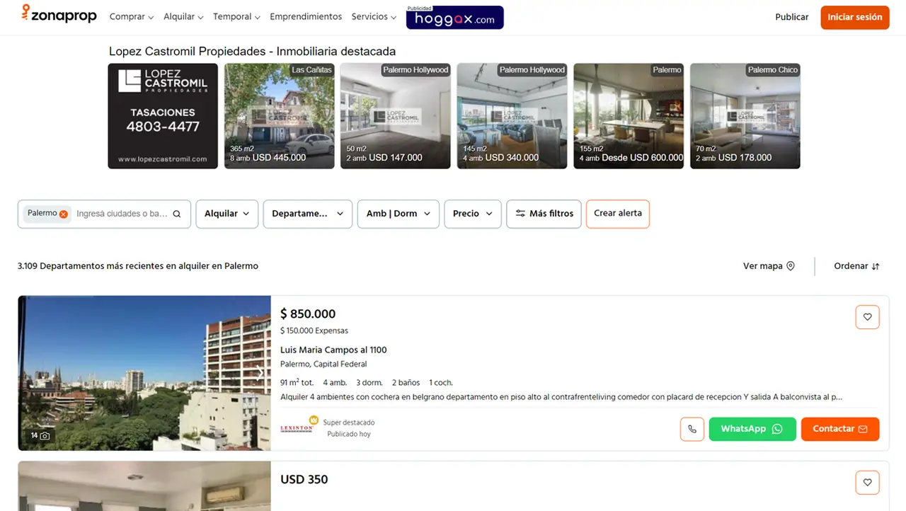 A través de ZonaProp, las inmobiliarias pueden difundir