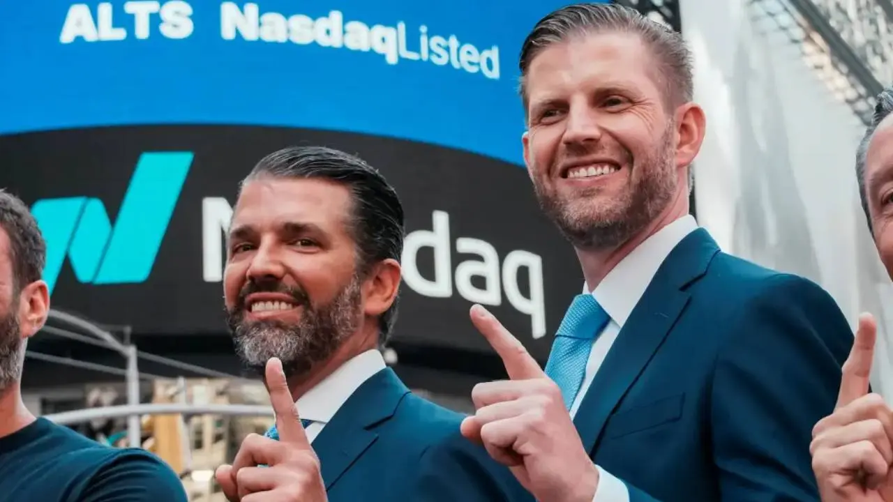 Compañía cripto apoyada por los hijos de Trump debuta en Nasdaq y sus acciones de disparan un 100%