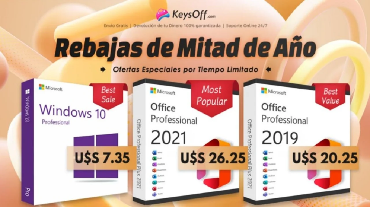 ¿Trabajás con el paquete Office? Conseguilo desde 7 dólares en Keysoff
