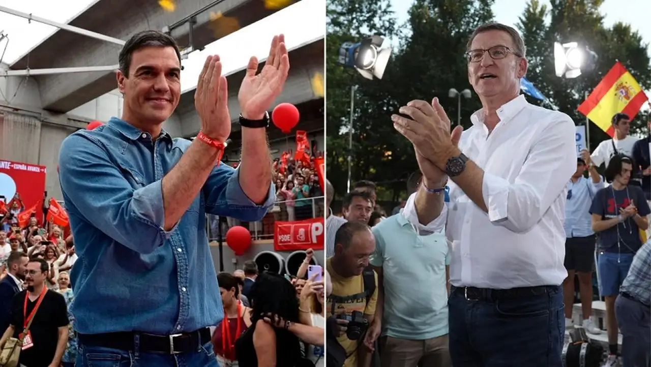 Elecciones parlamentarias en España: Socialistas y conservadores igualados