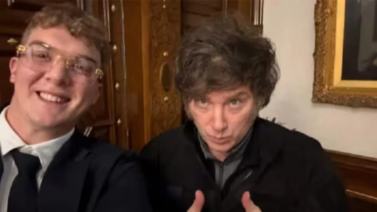 Javier Milei con Hayden Davis