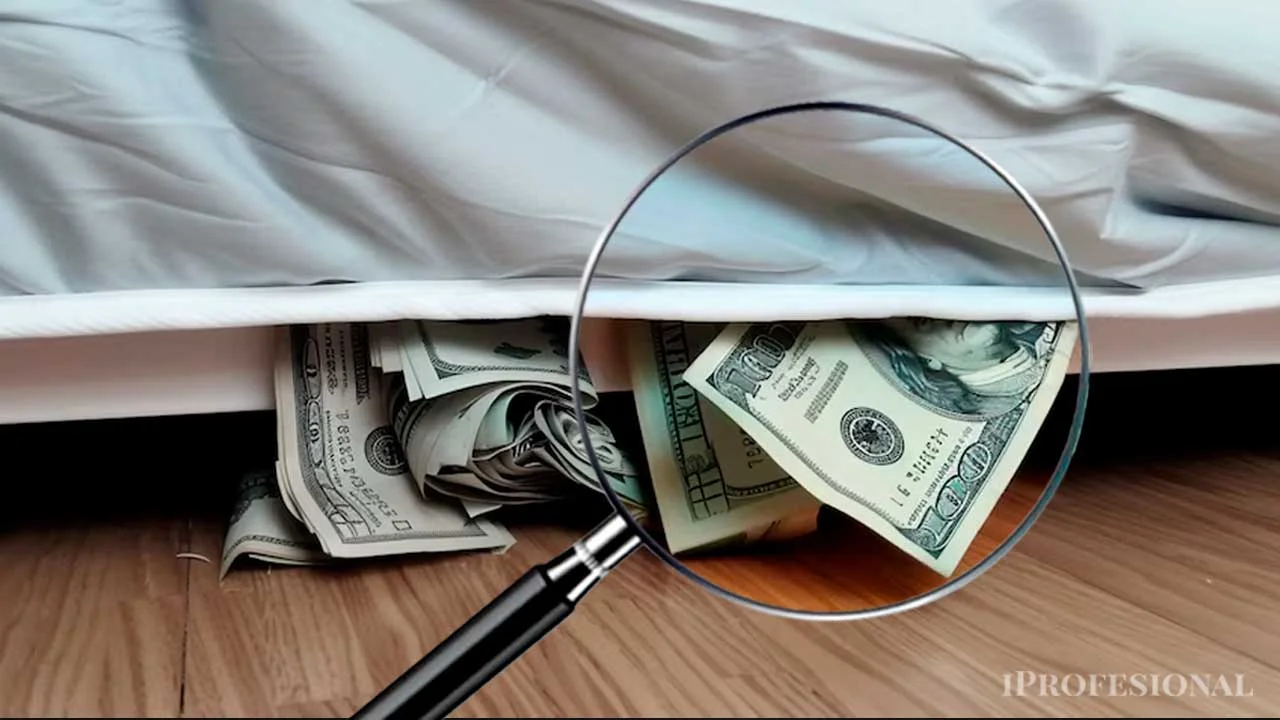 dólar, colchón