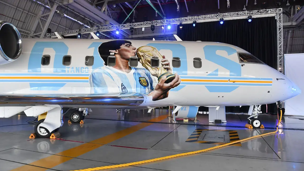 Maradona se hace presente en el Mundial Qatar 2022 para alentar a la Selección