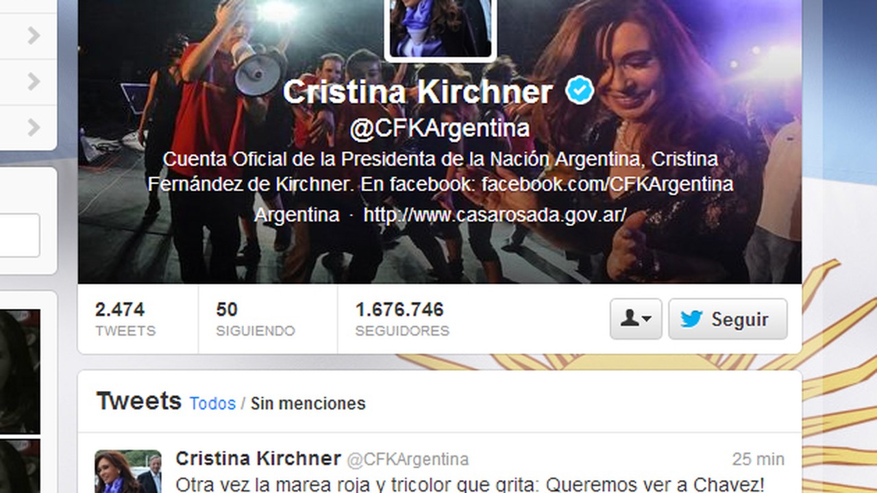 Cristina contó en Twitter su adiós a Chávez: "No vine a despedir un ...