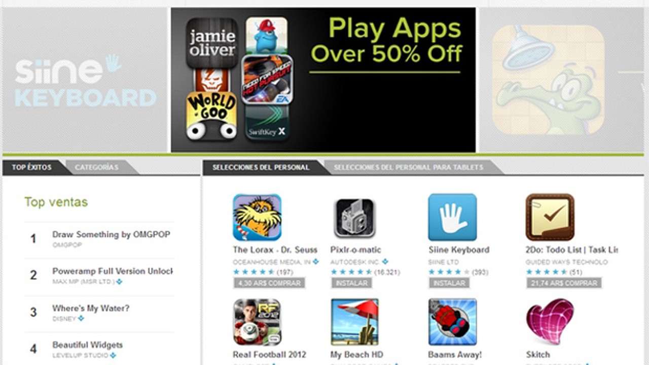 Google Play supera las 50.000 M de descargas en aplicaciones