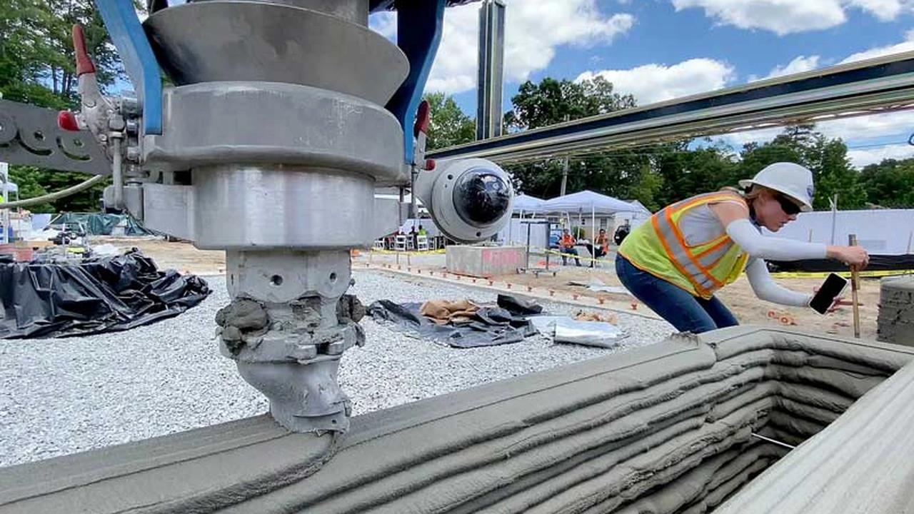 Así lucen las impresoras 3D en construcciones de Colombia. Foto: CNN   