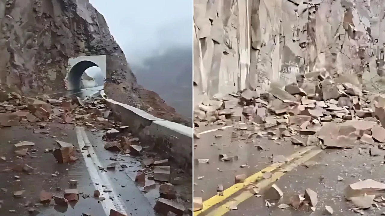 A raíz de las lluvias, hubo derrumbe de rocas en la Ruta 7 y el ...