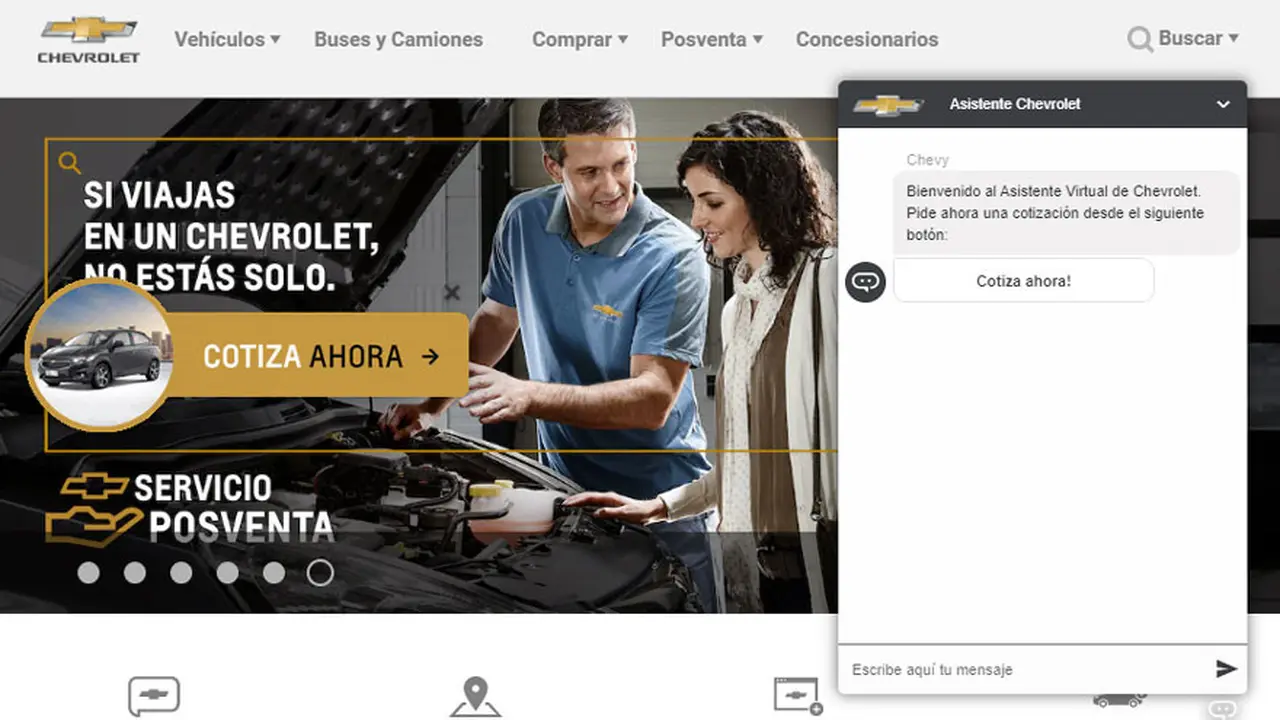 Chevrolet vende autos a través de un chatbot argentino