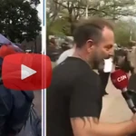 "Vinimos para que pierda Cristina": la respuesta de un peregrino que incomodó al móvil de C5N