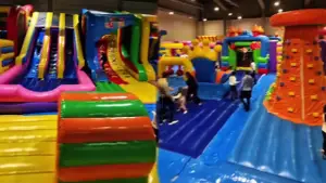 Dónde está este parque inflable gigante para chicos en Vacaciones de Invierno