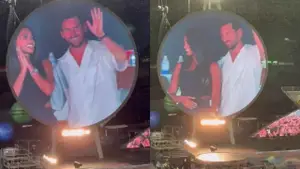 El beso de Messi y Antonela en la "kiss cam" de Coldplay en Miami que se volvió viral