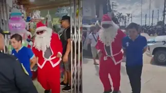 Policía disfrazado de Papá Noel reventó venta de pirotecnia ilegal