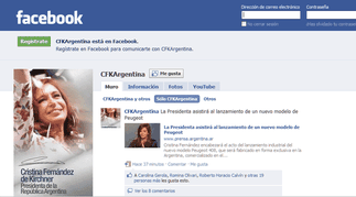 La presidenta Fernández de Kirchner ahora se sube a Facebook